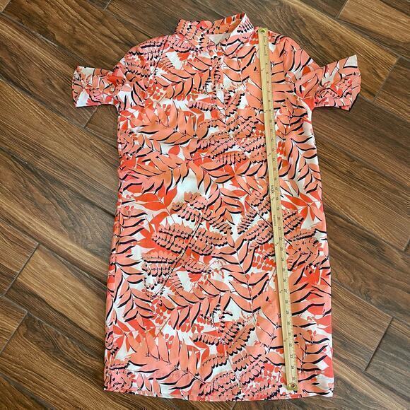 Banana Republic Medium Shift Dress Pockets Ruffle Sleeve Bloomcore Professional - Picture 5 of 7